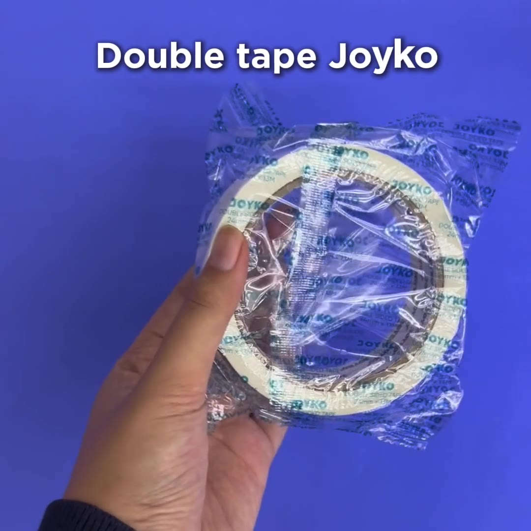Video review Perekat Double Tape Joyko Lebar 24mm x 15 Yard / Double Side Tape