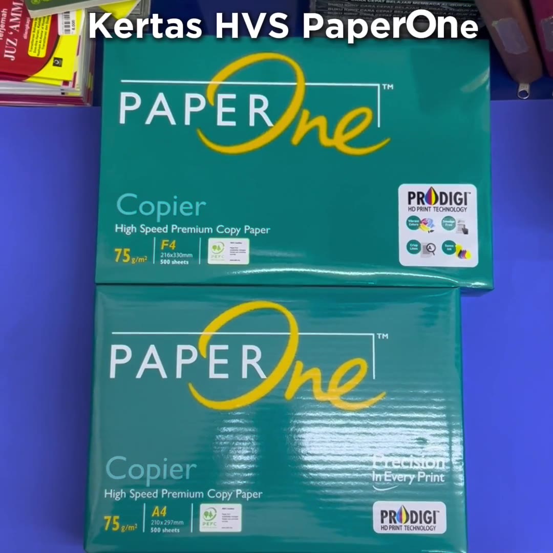 Video review Kertas HVS Ukuran A4 dan F4 Paperone Tebal 75gsm / HVS Paperone
