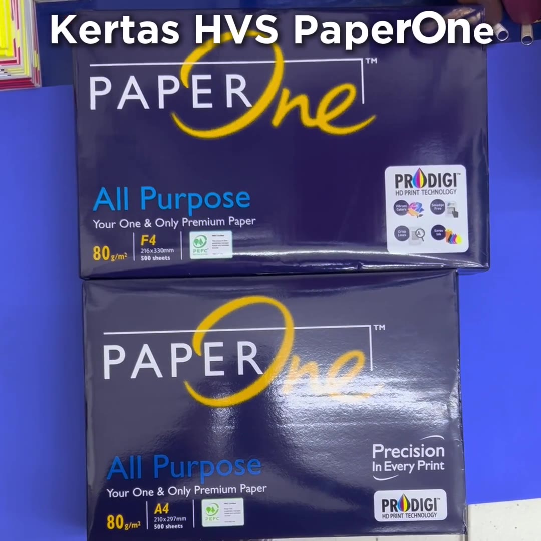 Video review Kertas HVS Ukuran A4 dan F4 Paperone Tebal 80gsm / HVS Paperone
