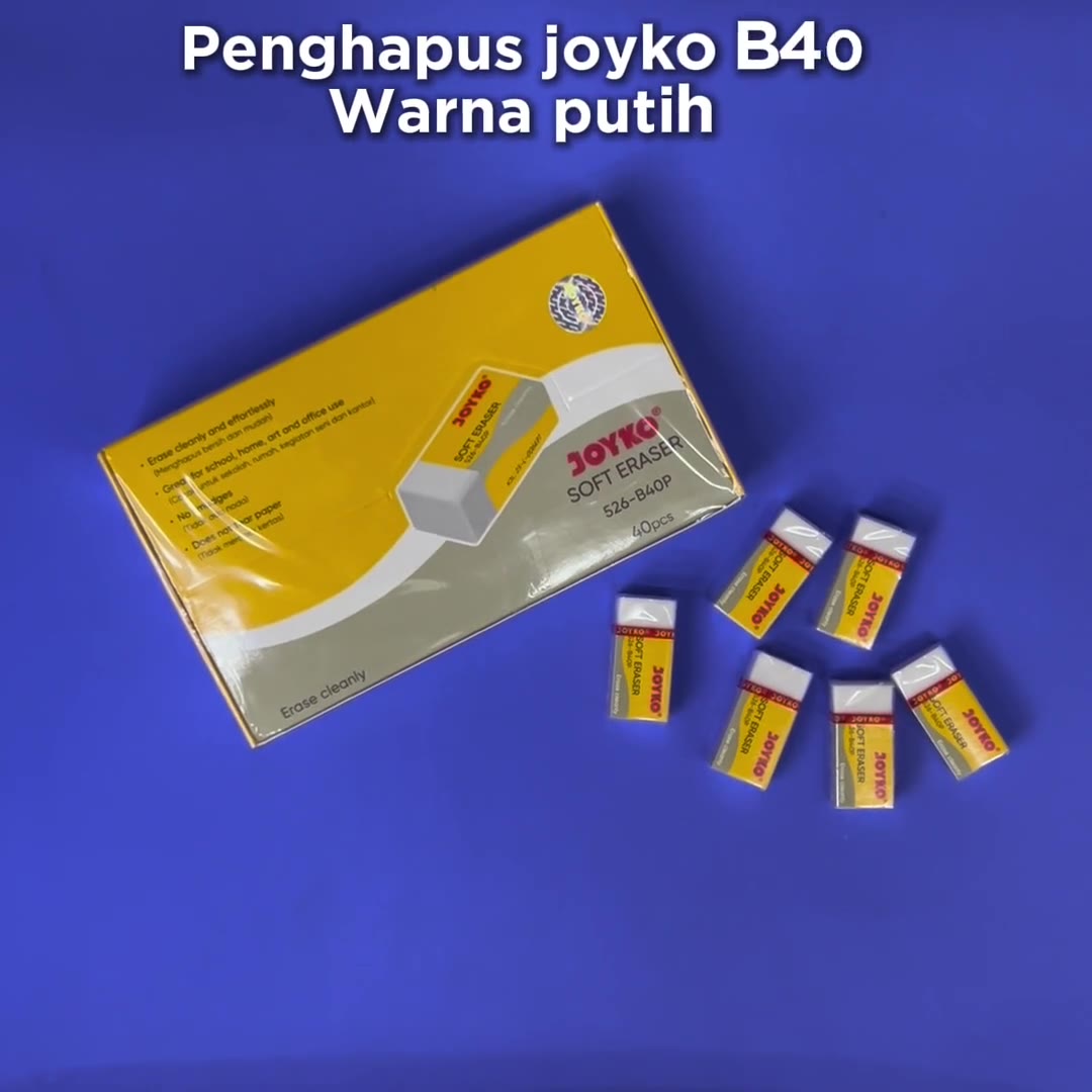 Video review Penghapus Joyko / Penghapus B40 Joyko / Hapusan Pensil Joyko Putih