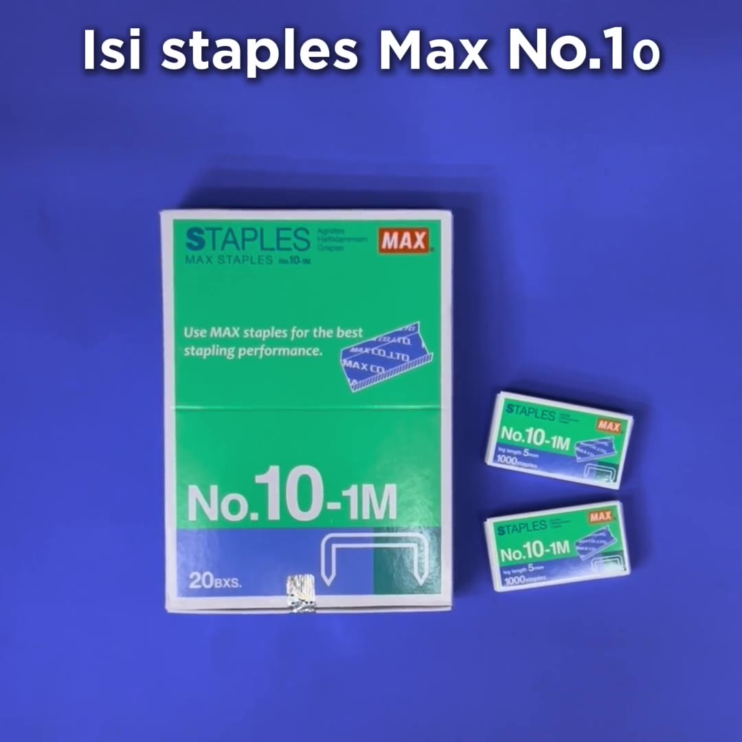 Video review Isi Staples Max Kecil Nomor 10 / Isi Stapler Kecil