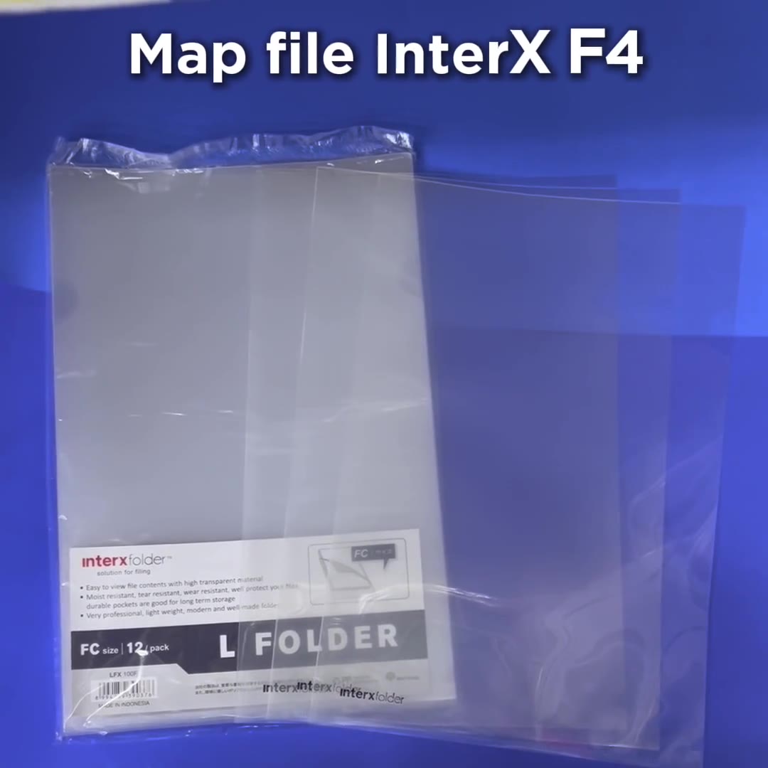 Video review Map L InterX F4 / Folio Clear Sleeve Map Plastik Map Bening