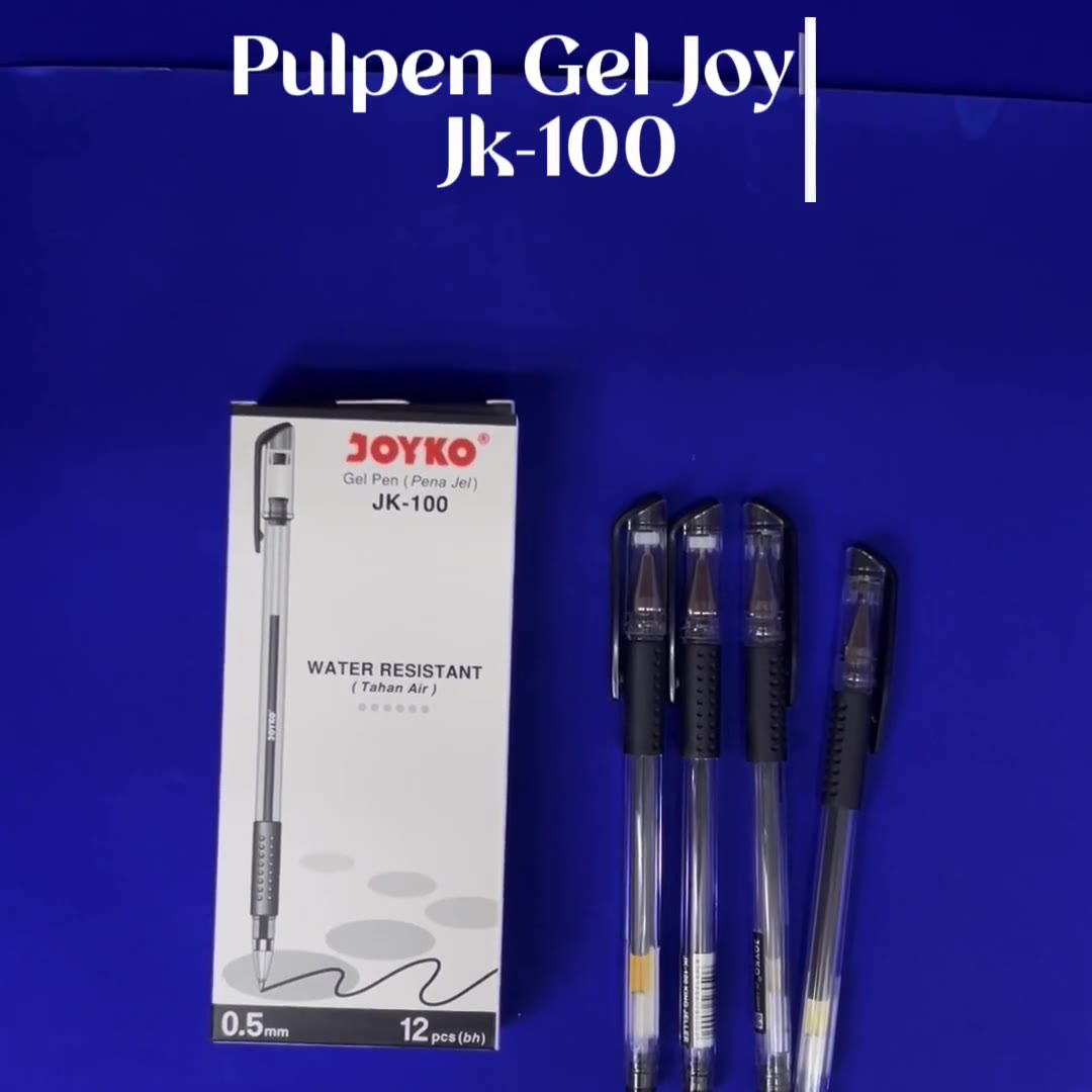 Video review Ballpen Pulpen Gel Joyko JK100 / Gell Pen Joyko Tip Point 0.5mm