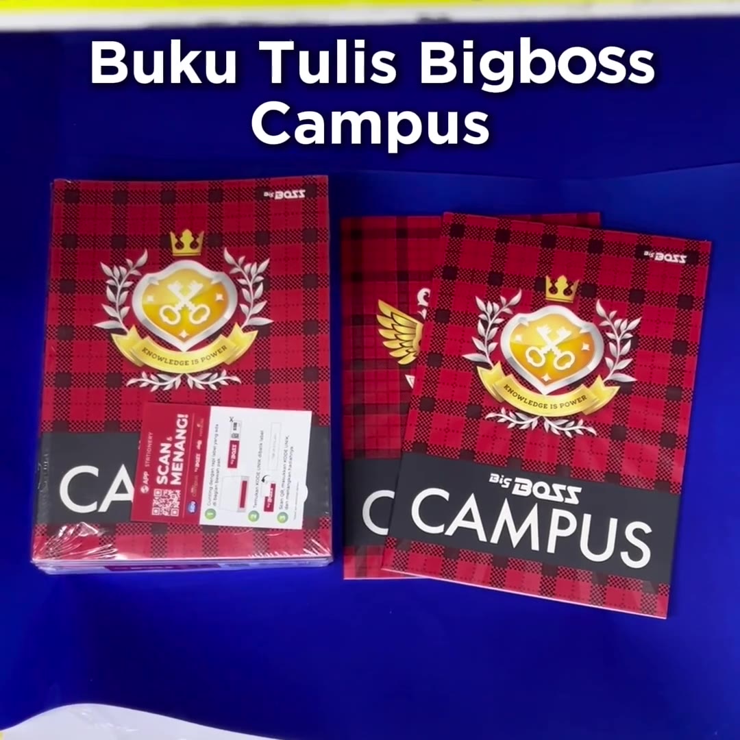 Video review Buku Tulis Kampus Bigboss Isi 50 Lembar Campus / Ukuran Boxi