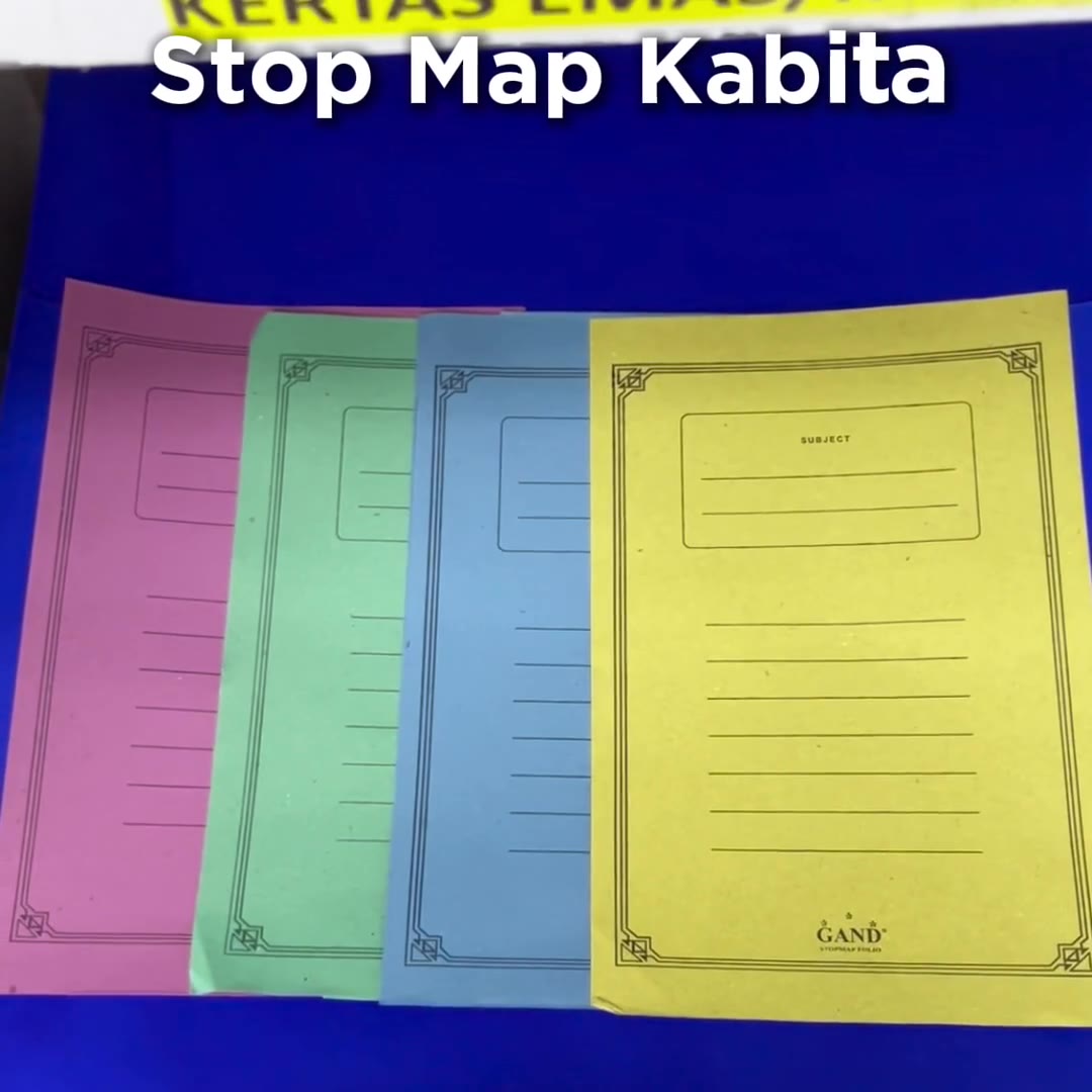 Video review Stop Map / Map Kertas Biasa King / Kabita Ukuran F4 Warna: Kuning, Merah, Hijau, Biru