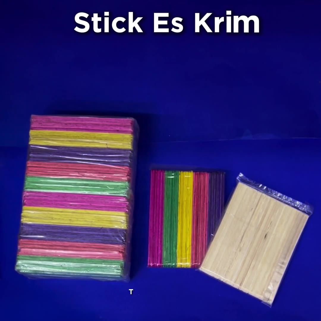 Video review Stick ice / Stik es / Stik Es Krim Polos dan Warna Prakarya