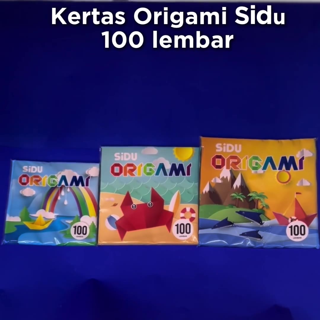 Video review Kertas Origami Sidu Isi 100 Lembar [Ukuran 12x12, 14x14, 16x16]