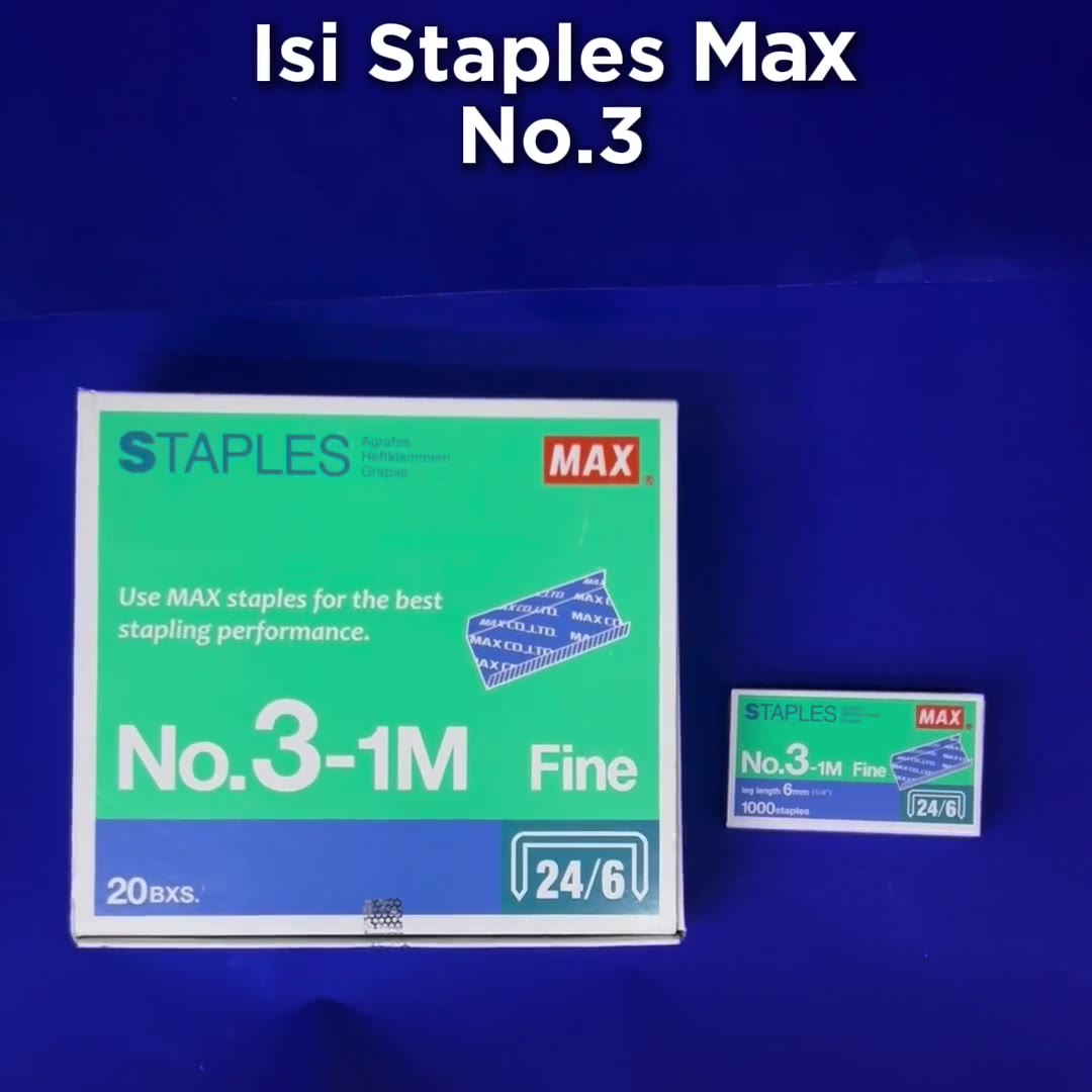Video review Isi Staples Max Nomor 3 Ukuran Stapler Besar