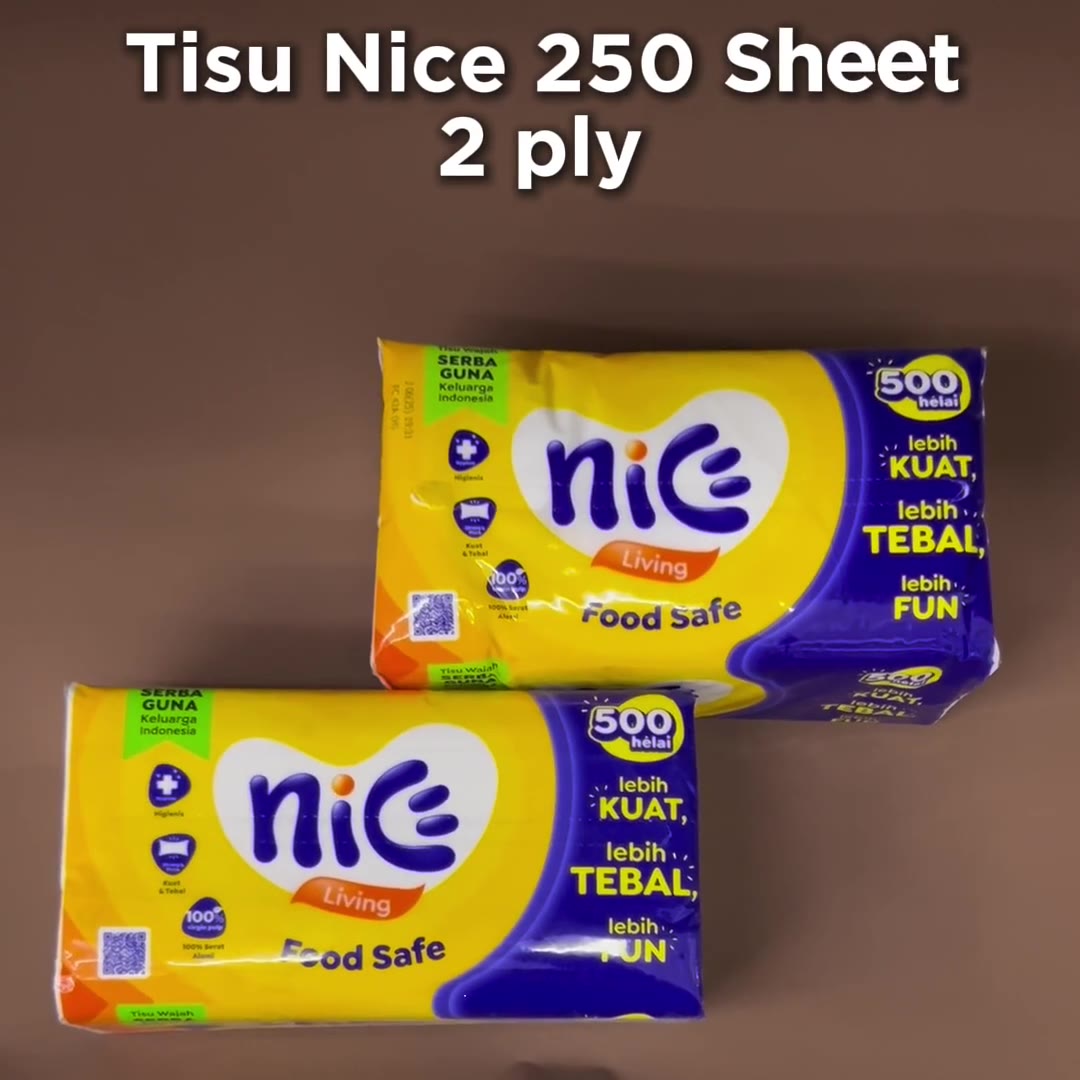 Video review Tissue Nice 250 Sheet 2 Ply / Tisu Nice