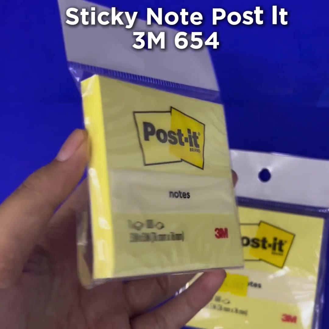 Video review Sticky Note Post It 3M 654 Stick Note