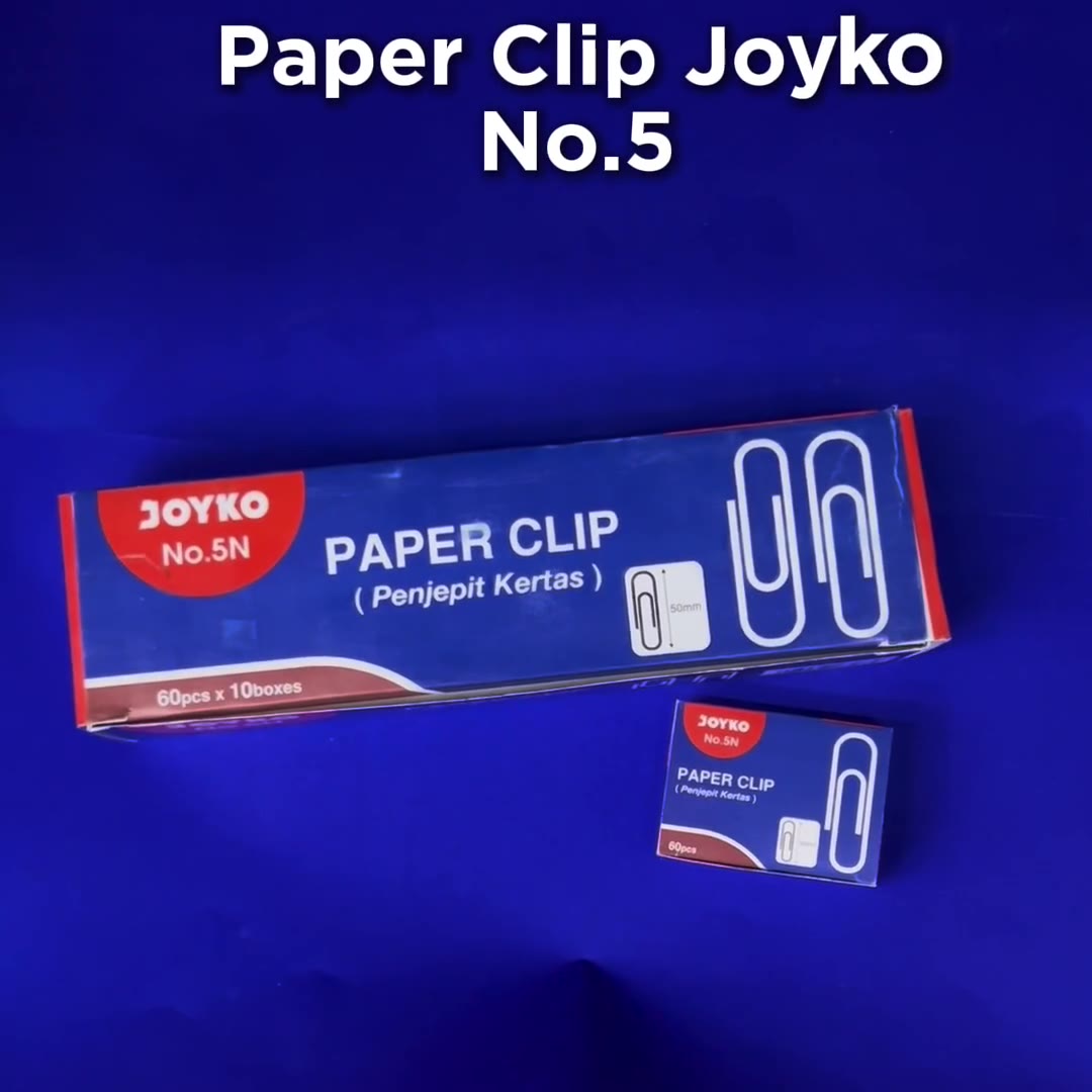 Video review Klip Kertas / Penjepit Kertas / Paper Clip No.5 JOYKO Jumbo Size