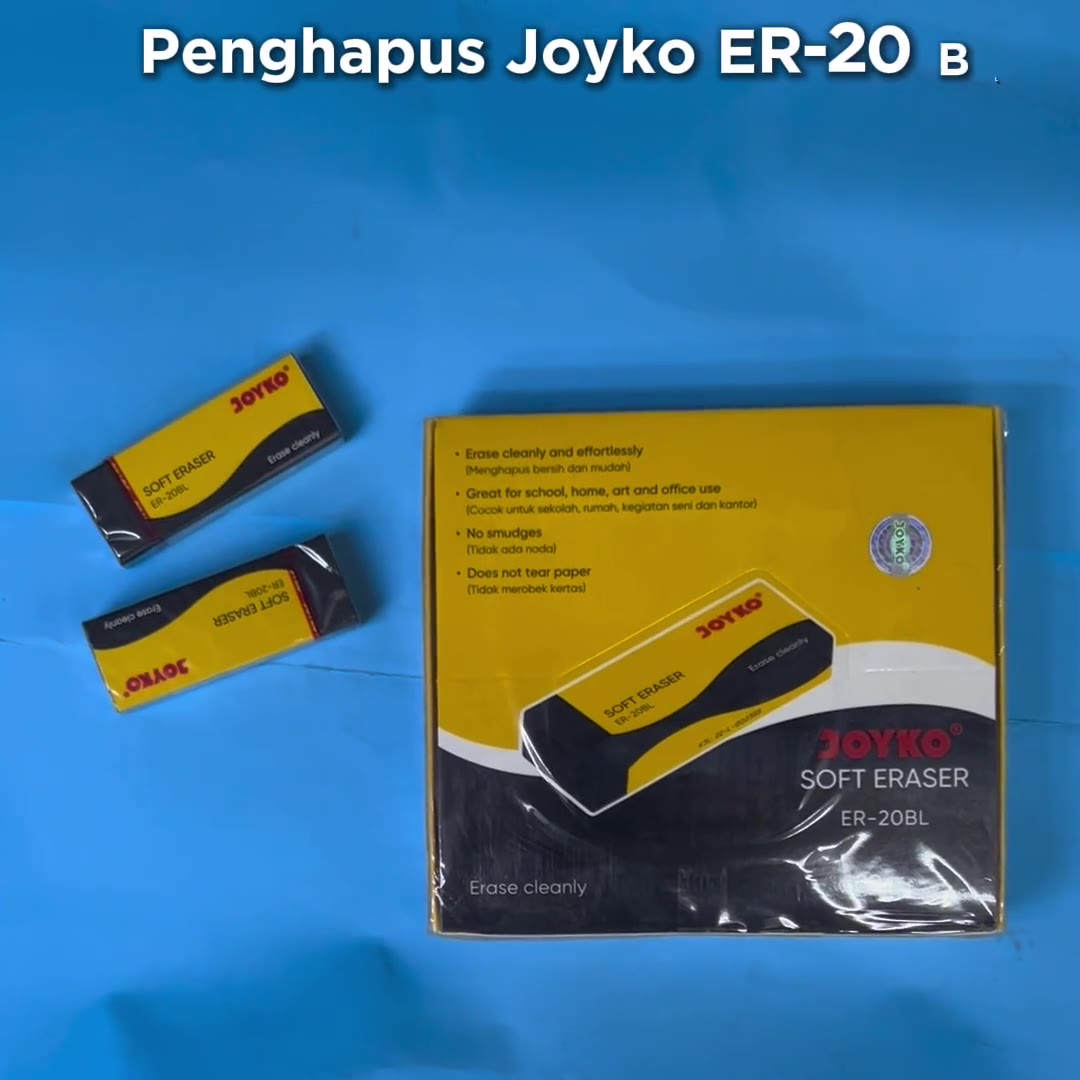 Video review Penghapus Joyko ER-20BL / Hitam / Hapusan Pensil Joyko Satuan/ Penghapus Joyko