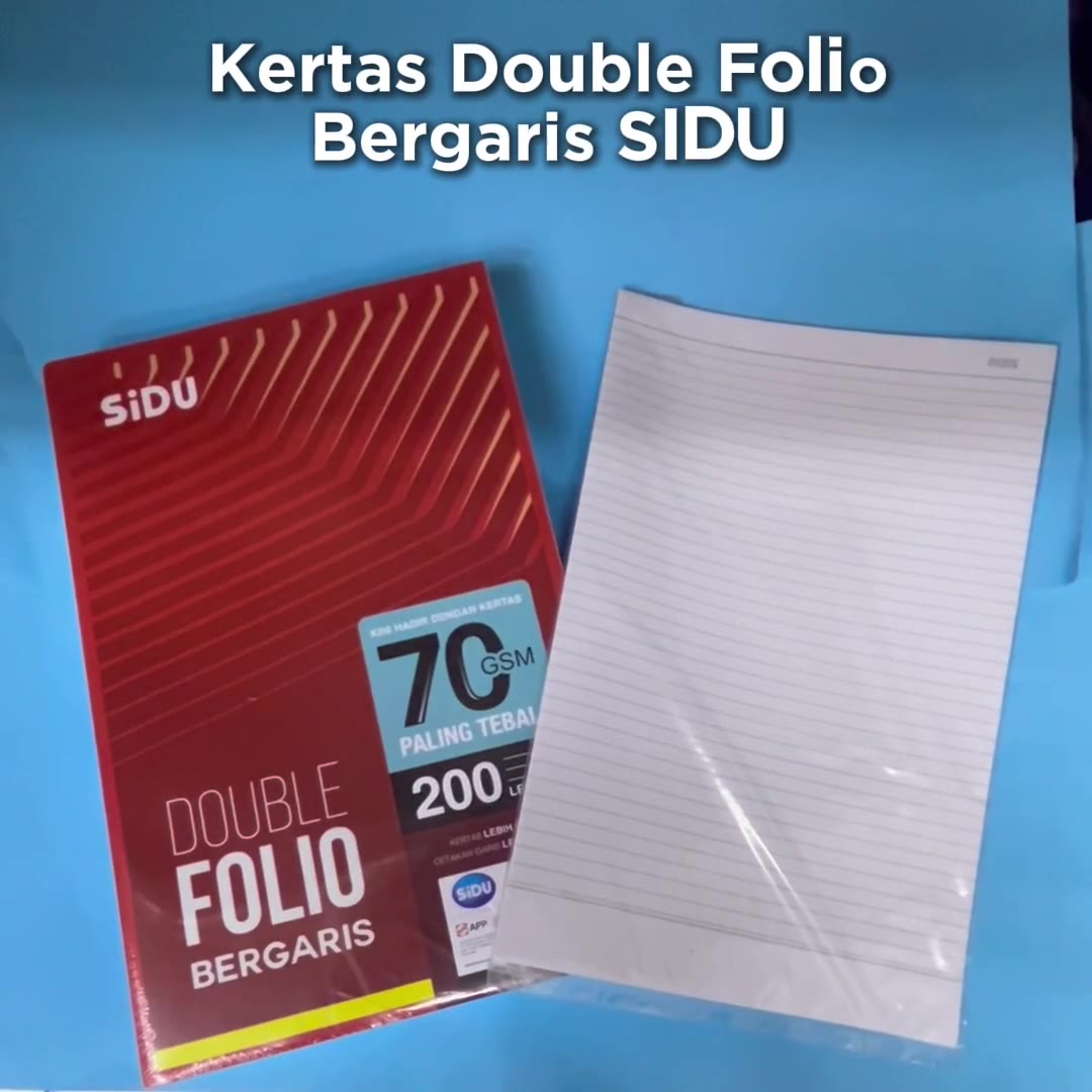 Video review Kertas Double Folio Bergaris Sidu / Kertas Folio Sinar Dunia