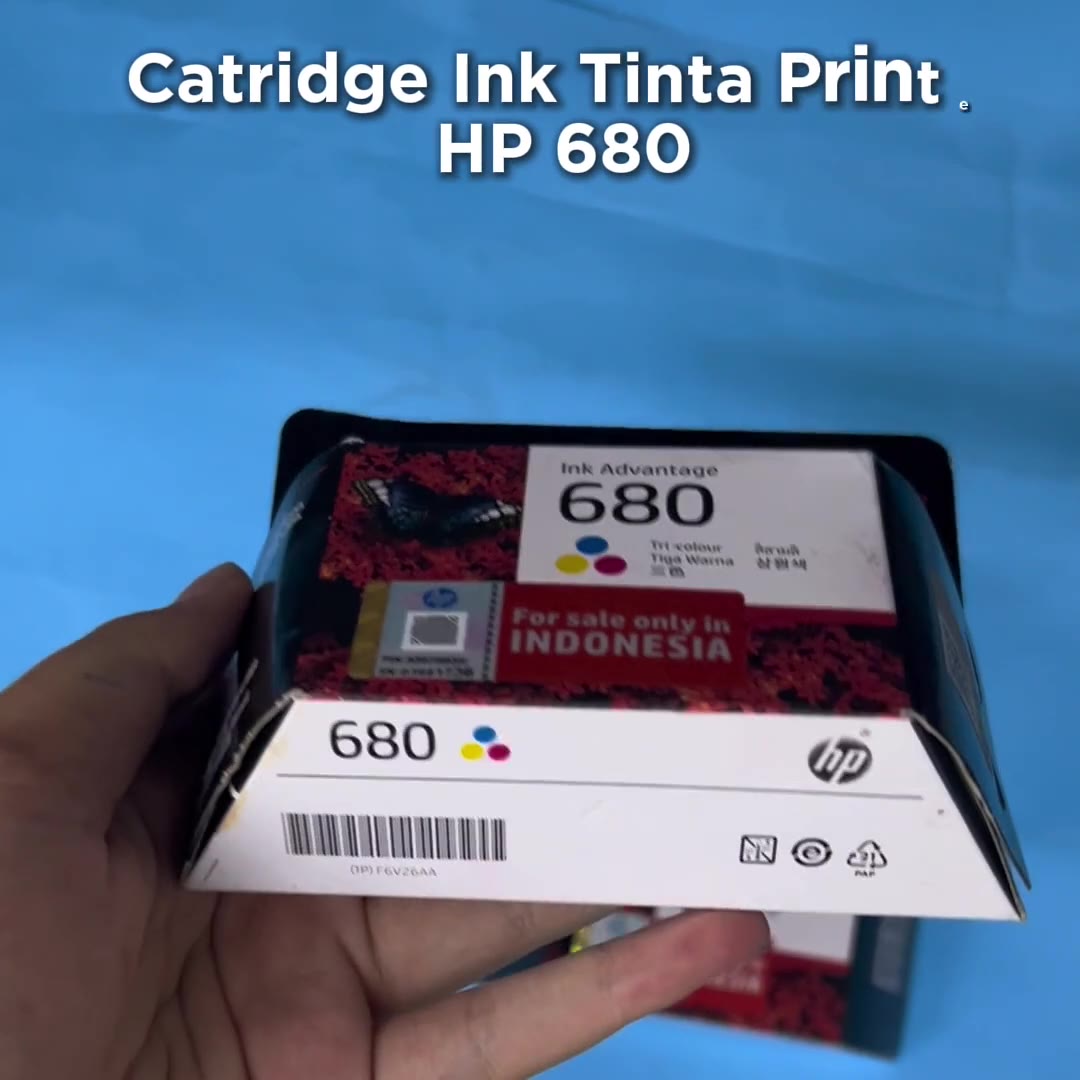 Video review Cartridge Ink Tinta Printer HP 680 Black dan Colour Reguler Tri-Colour Warna dan Hitam Original