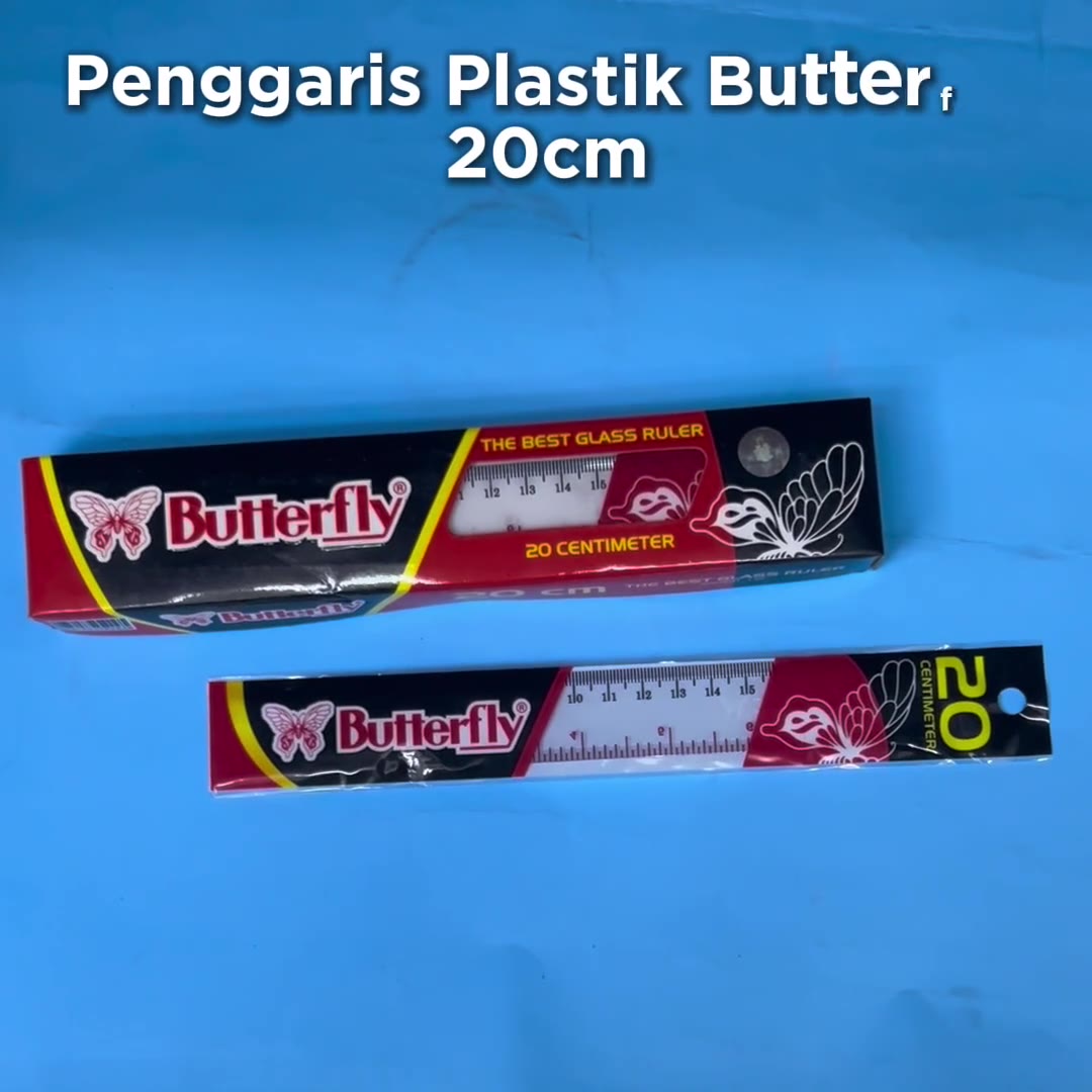 Video review Penggaris Plastik Akrilik 20cm / Penggaris Butterfly 20cm / Acrylic Ruler