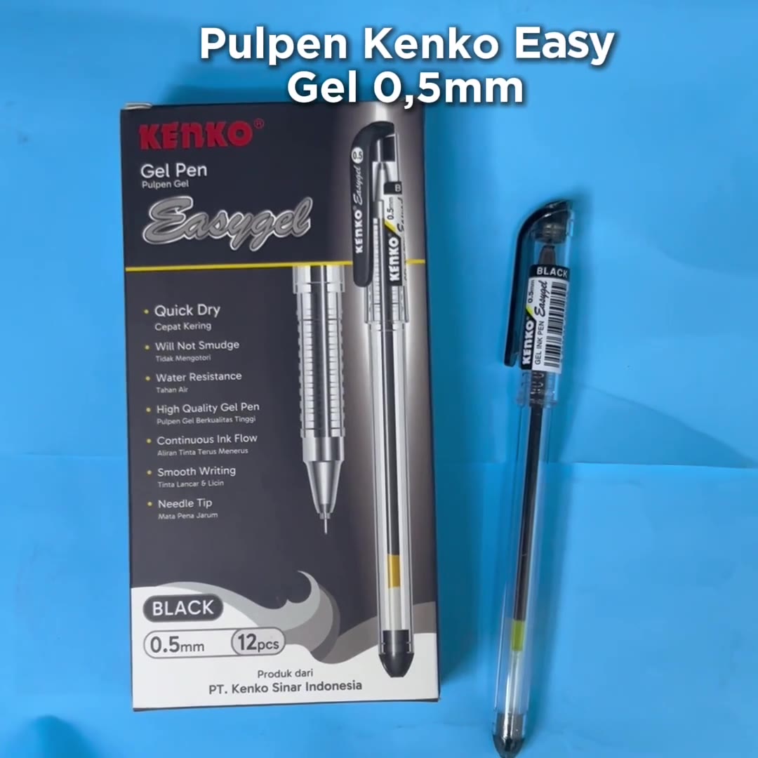 Video review Pulpen Gell Pen Kenko / Pulpen Kenko Easy Gell Ukuran 0.5mm