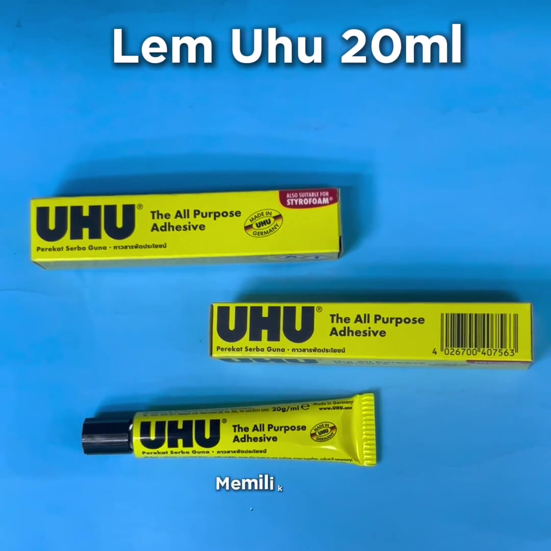 Video review Lem UHU isi 20ml Tube Serba Guna / Lem Multi Purpose / Lem Prakarya