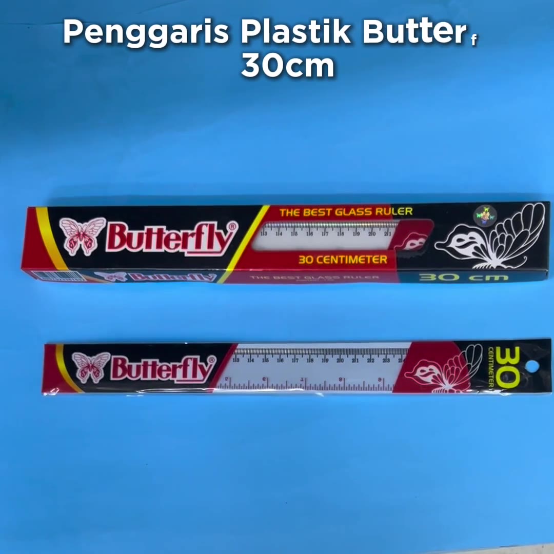 Video review Penggaris Plastik Akrilik 30cm / Penggaris Butterfly 30cm / Acrylic Ruler