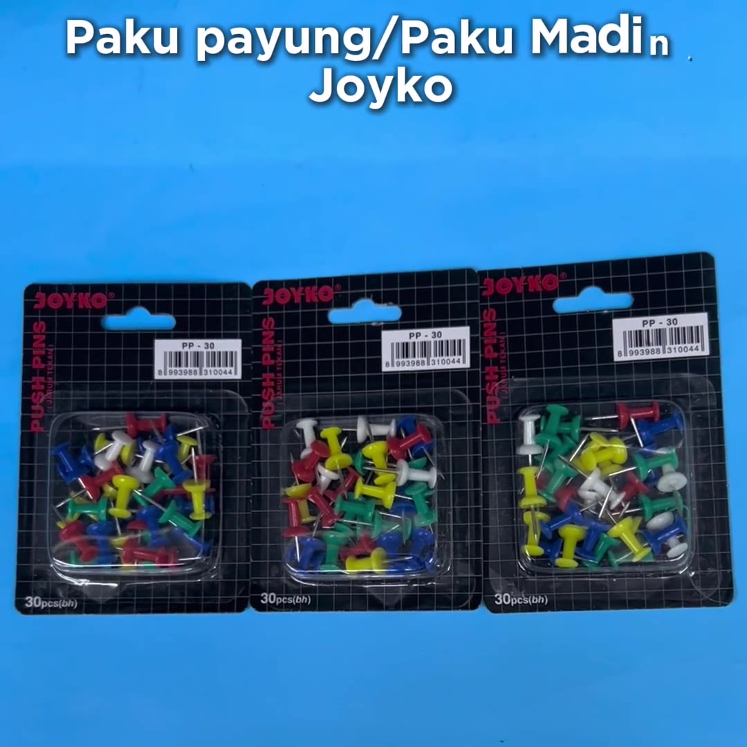 Video review Paku Payung Push Pin Joyko PP-30 / Paku Mading