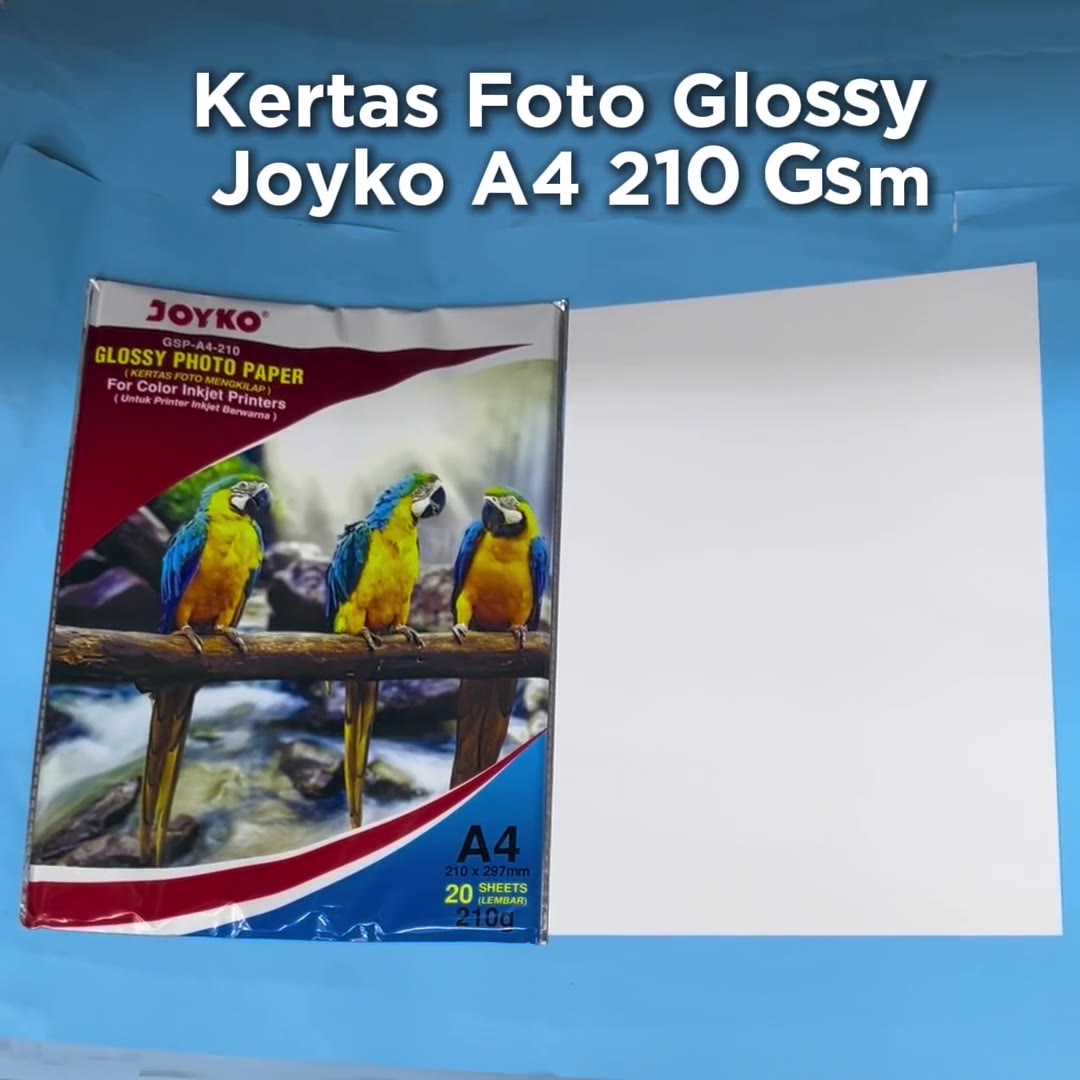Video review Kertas Foto Joyko Glossy Photo Paper Joyko Ukuran A4 Tebal 210gsm GSP-A4-210