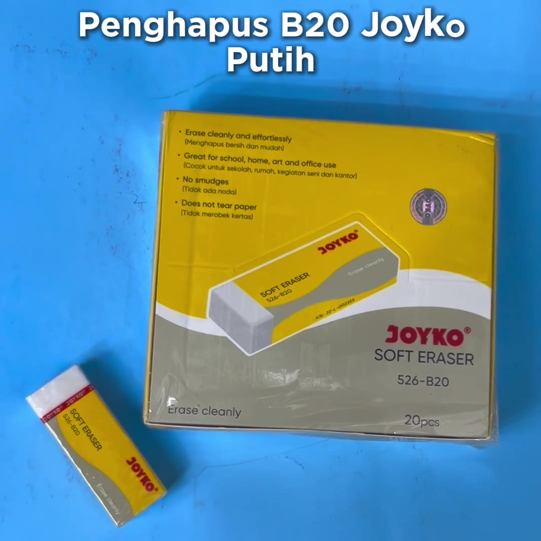 Video review Penghapus Joyko / Penghapus B20 Joyko / Eraser Joyko / Hapusan Putih