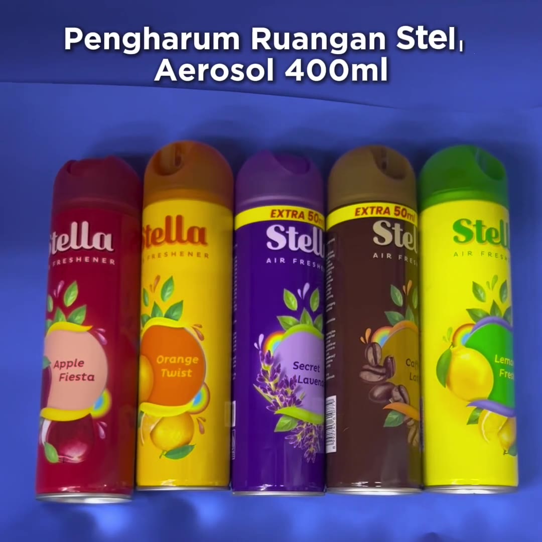 Video review Stella Aerosol 400ml Pengharum Ruangan / Stella Semprot / Penyegar Ruangan / Aromaterapi