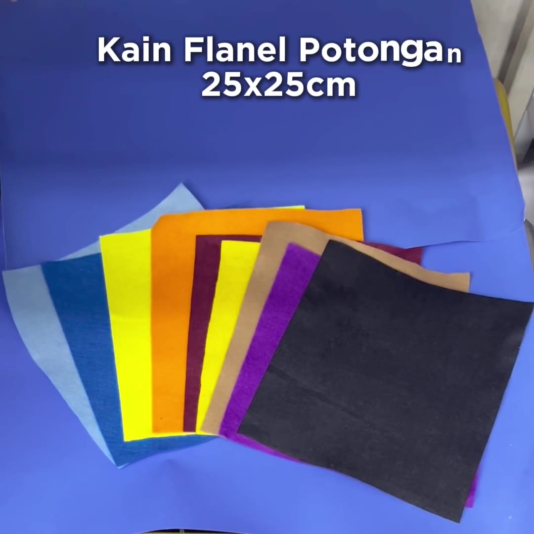 Video review Kain Flanel Potongan 25x25cm [PILIH WARNA HARAP CHAT WA]