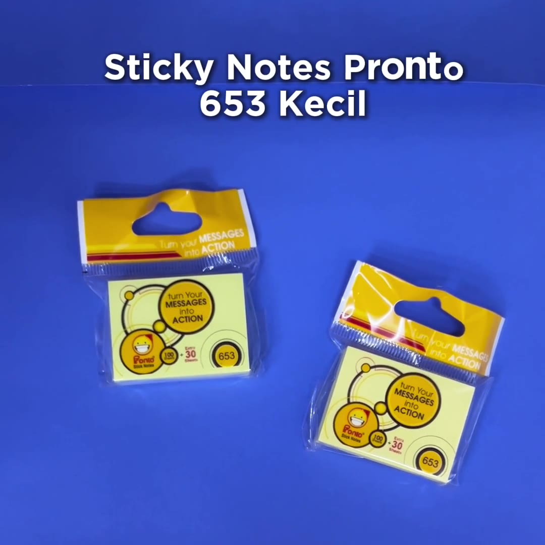 Video review Pronto Sticky Notes 653 Kecil 38x51mm PSN45130 130 sheet