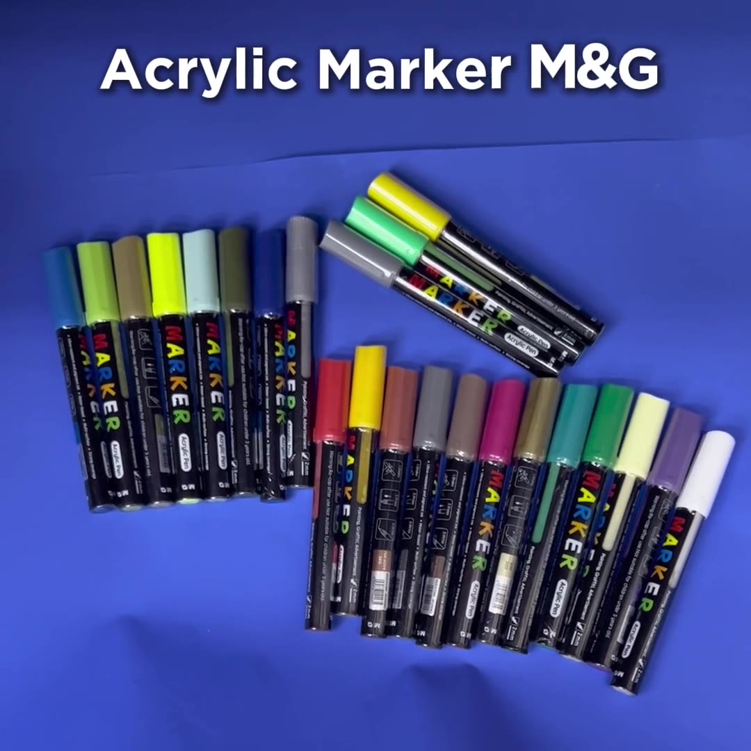 Video review Spidol Akrilik / M&G Acrylic Marker 30 Pilihan Warna [Satuan]