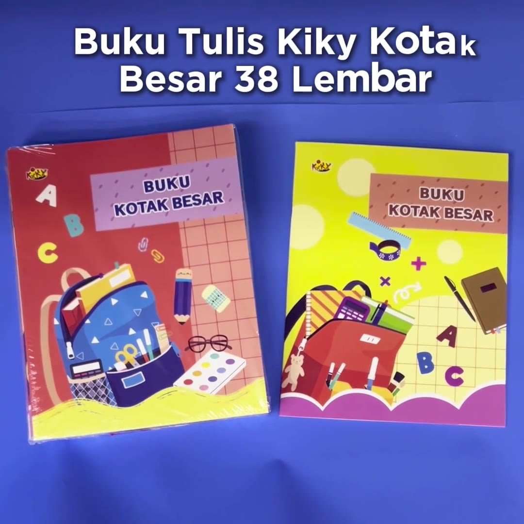 Video review Buku Tulis Kiky Kotak Besar Isi 38 Lembar / Buku Kotak Besar