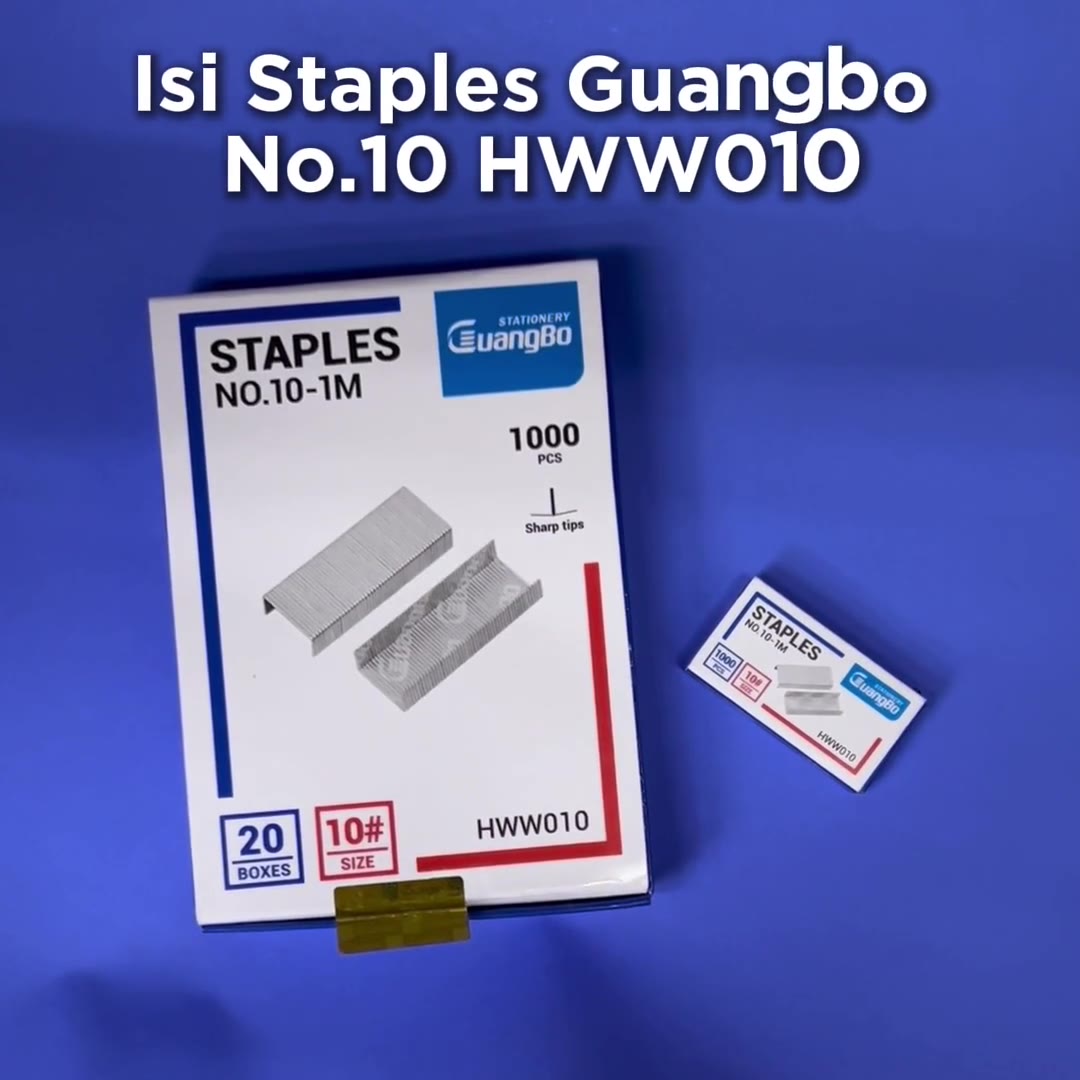 Video review Isi Staples Guangbo No.10 HWW010 / Isi Stapler Kecil