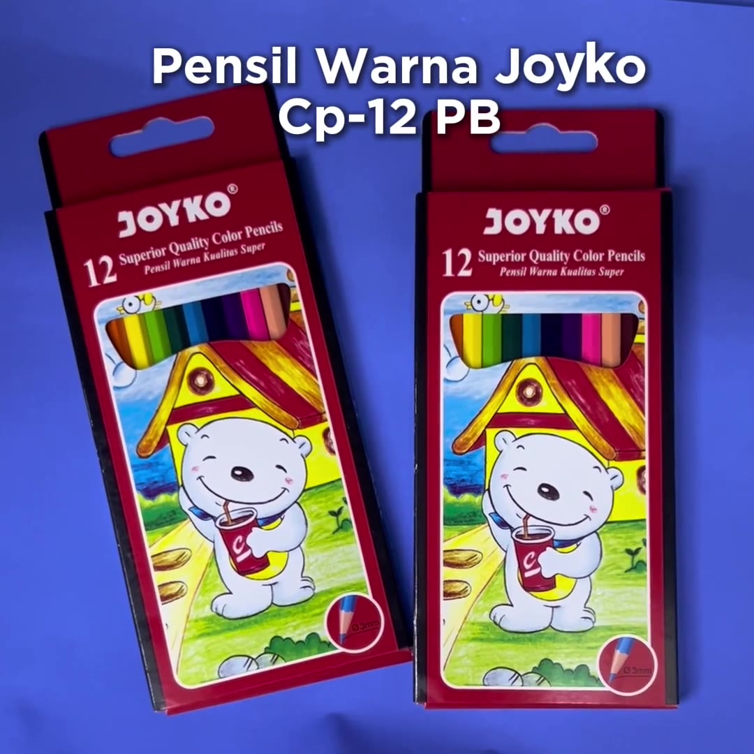 Video review Pensil Warna Joyko CP-12PB isi 12 Warna / Colour Pencil Joyko