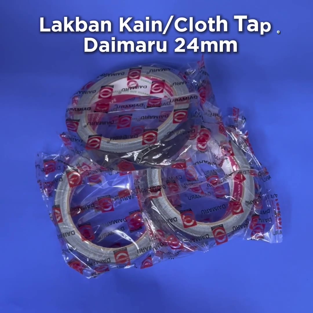 Video review Lakban Kain Hitam / Cloth Tape Daimaru 24mm atau 1inchi