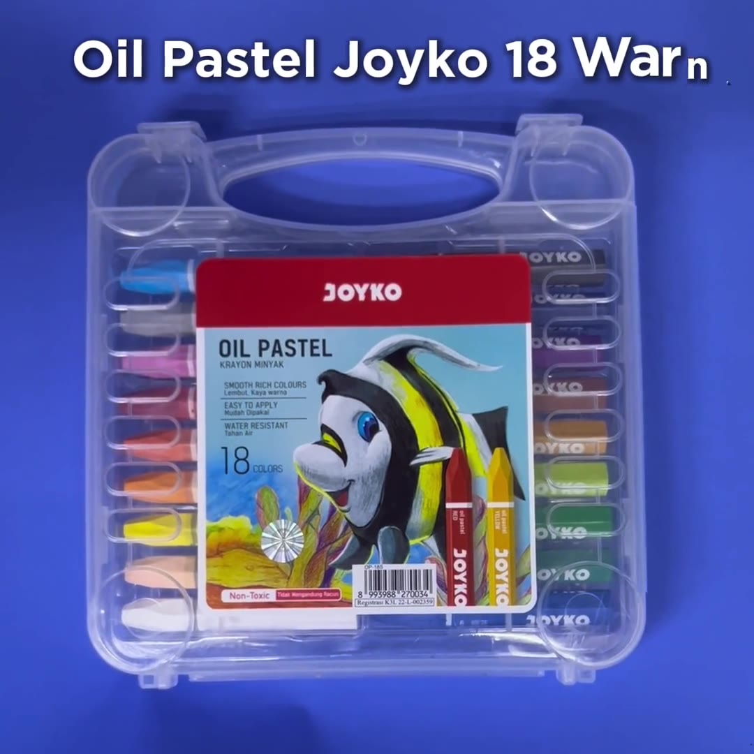 Video review Oil Pastel Joyko / Crayon Joyko 18 Warna
