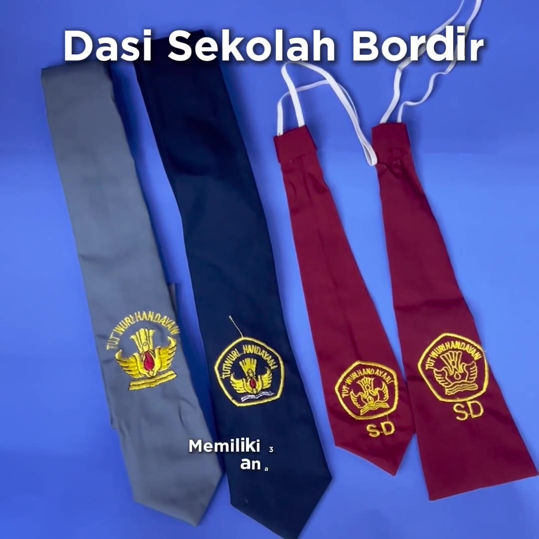 Video review Dasi Sekolah Bordir / Dasi SD / Dasi SMP / Dasi SMA