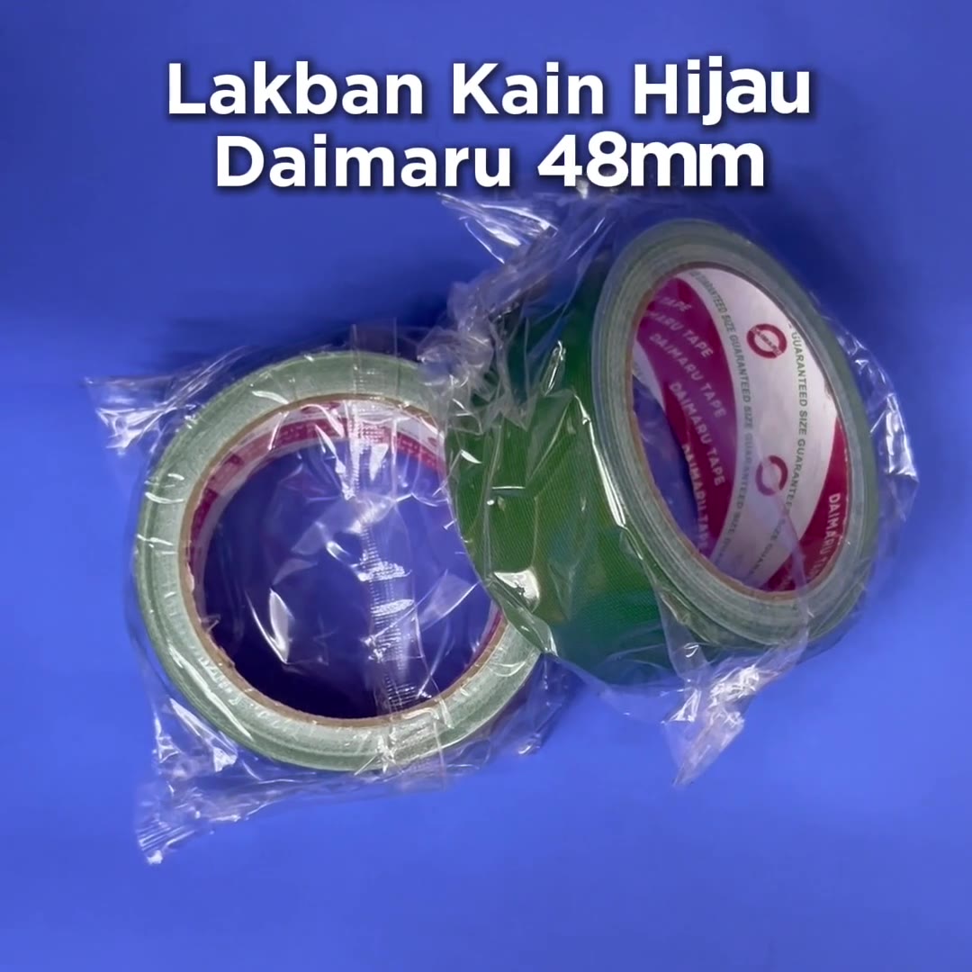 Video review Lakban Kain Hijau / Cloth Tape Hijau Daimaru 48mm atau 2inchi