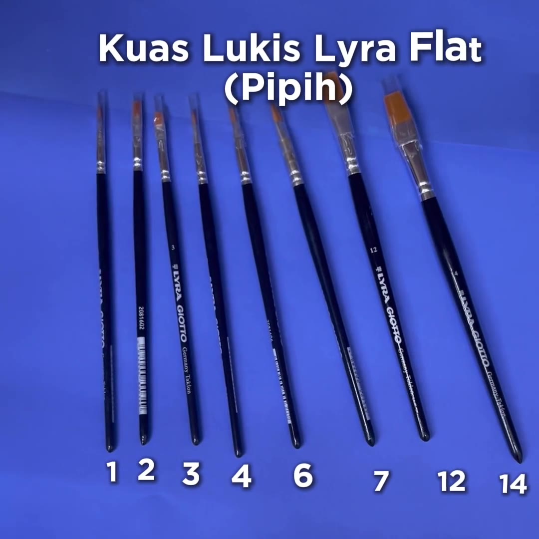 Video review Kuas Lukis Lyra Brush Tipe Flat / Pipih