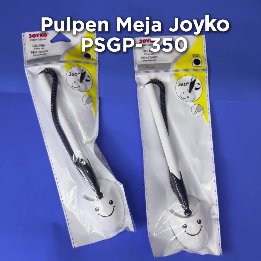 Video review Pulpen Meja / Ballpen Desk Pen Stand Joyko PSGP-350 0.5 mm Gell Ink Warna Hitam