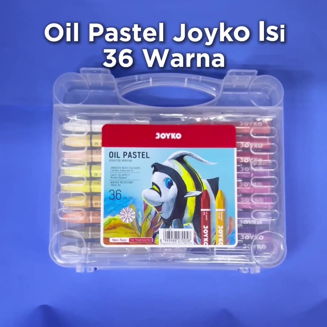 Video review Oil Pastel Joyko / Crayon Joyko 36 Warna