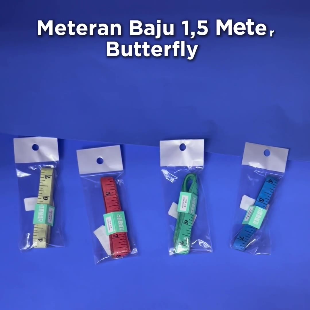 Video review Meteran Baju 1.5 Meter Butterfly / Tailoring Tape