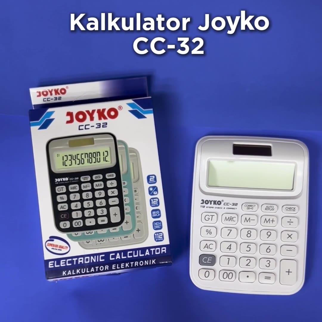 Video review Kalkulator Joyko CC-32 Calculator 12 Digit Check & Correct
