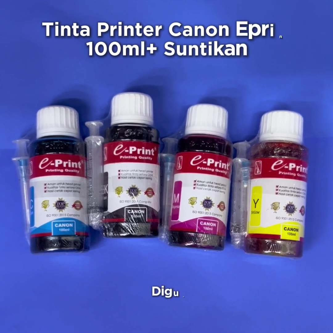 Video review Tinta Printer Canon Eprint 100ml + Suntikan